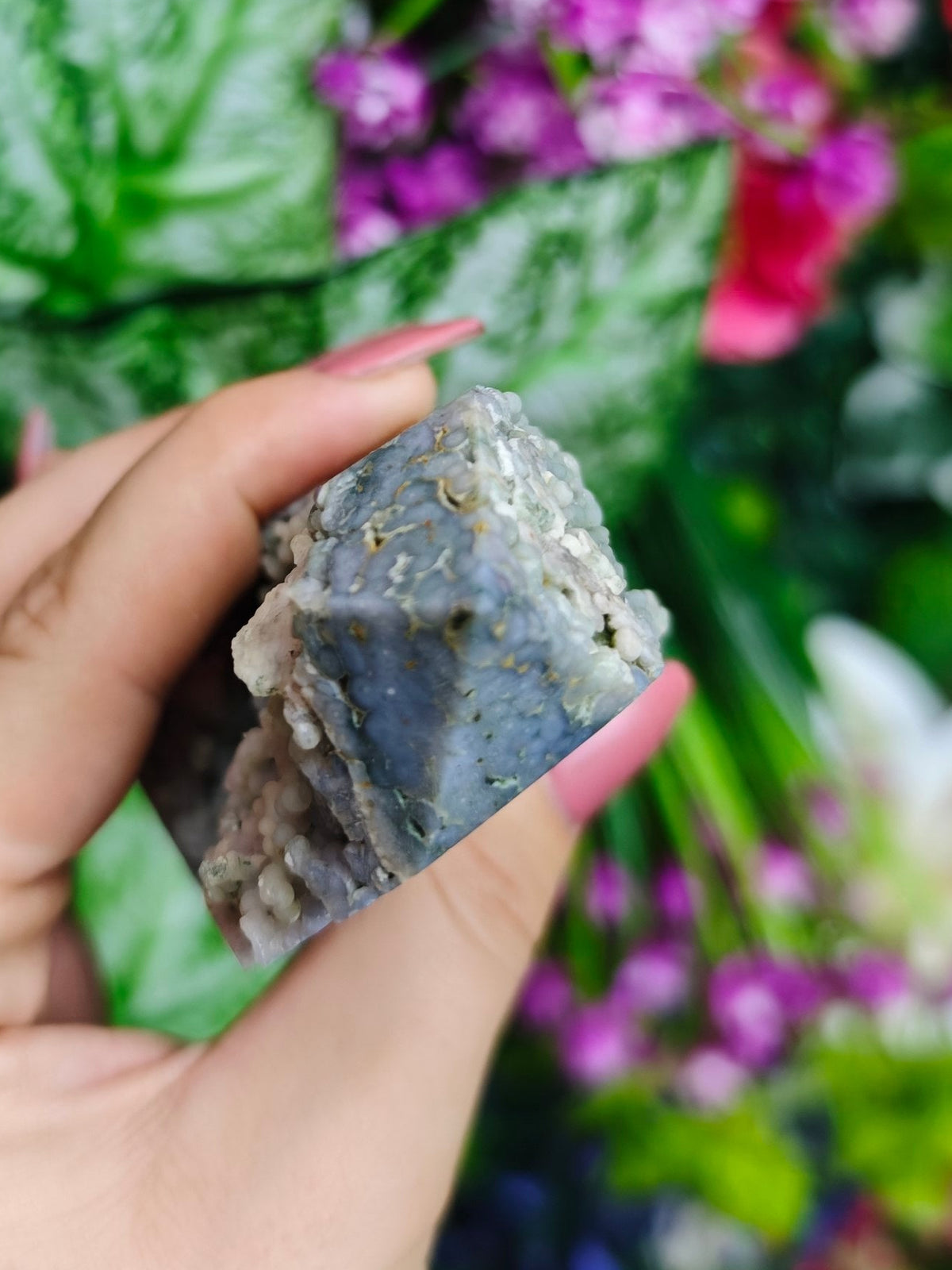 Grape Agate Half Raw Tower