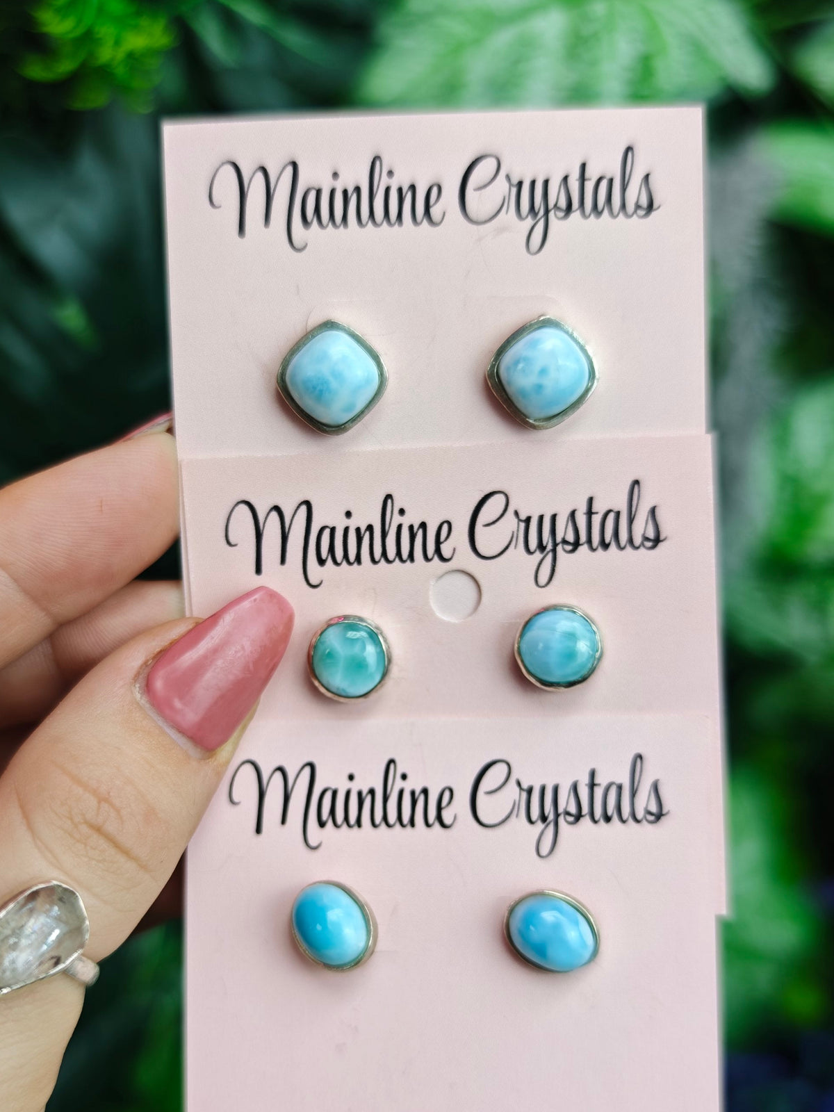 Larimar Sterling Silver Earrings