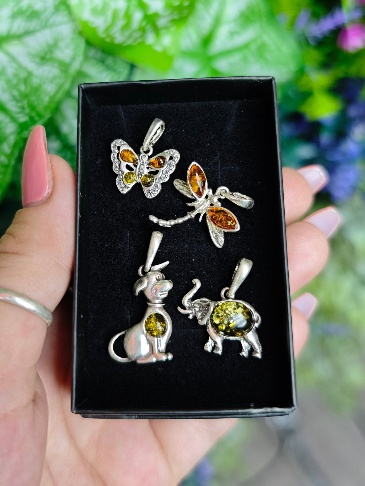 Baltic Amber Sterling Silver Pendants