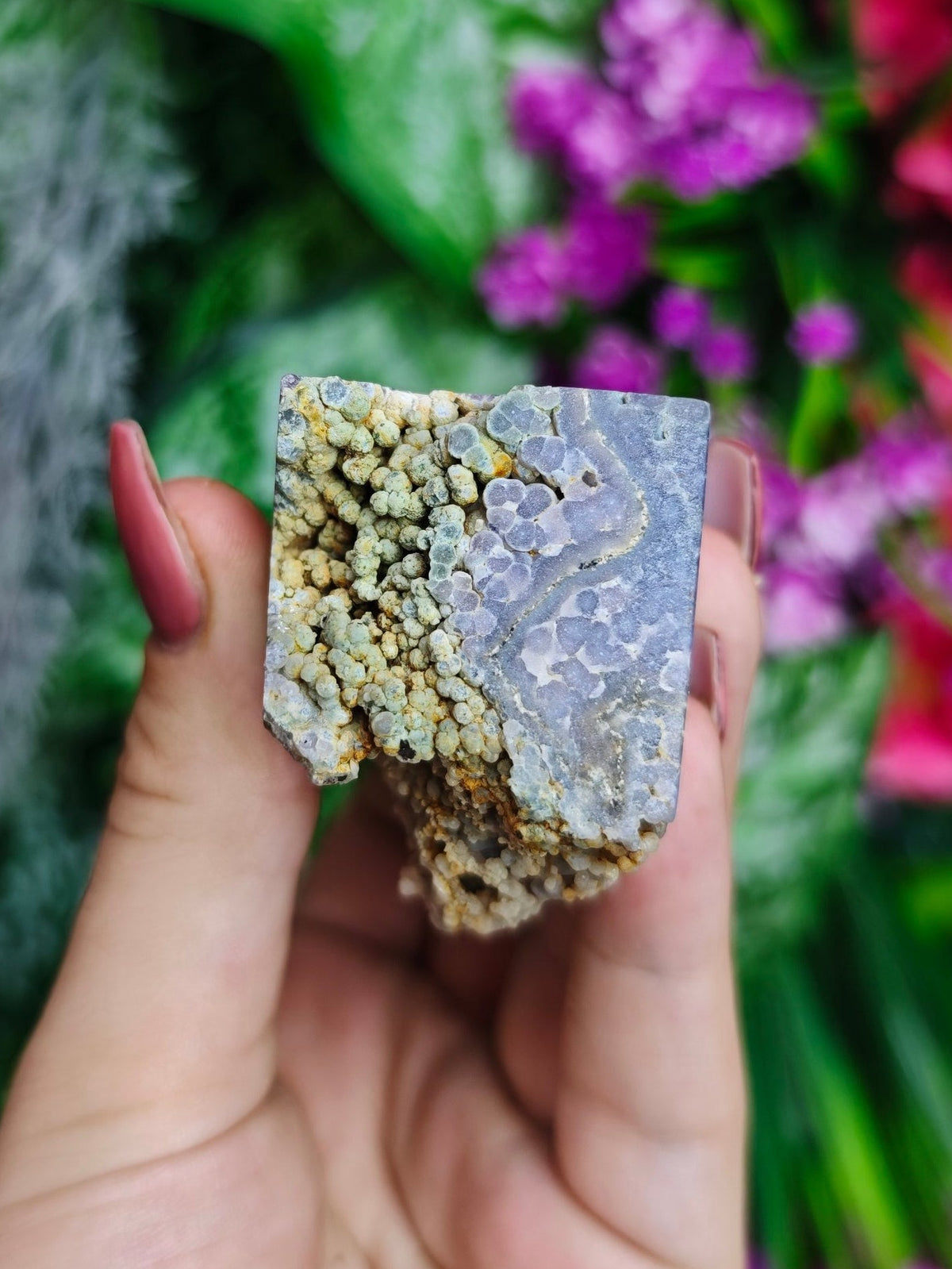 Grape Agate Half Raw Tower