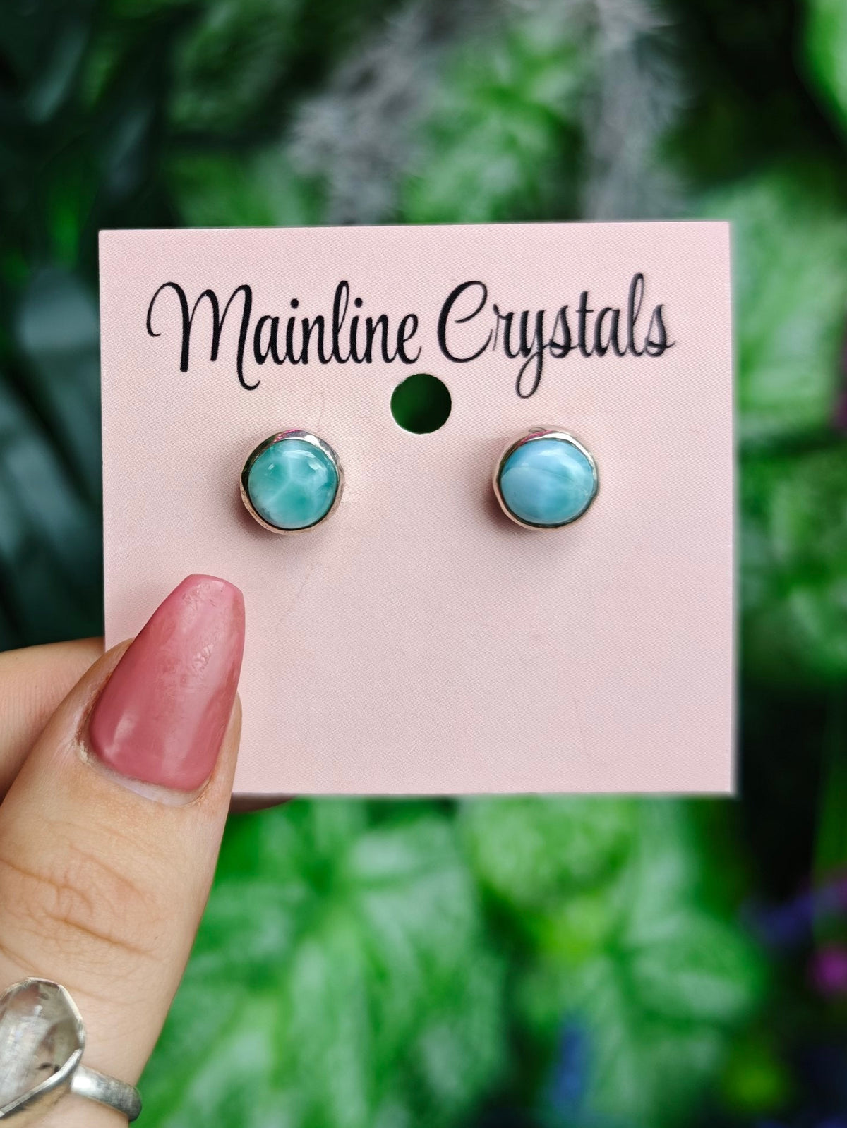 Larimar Sterling Silver Earrings