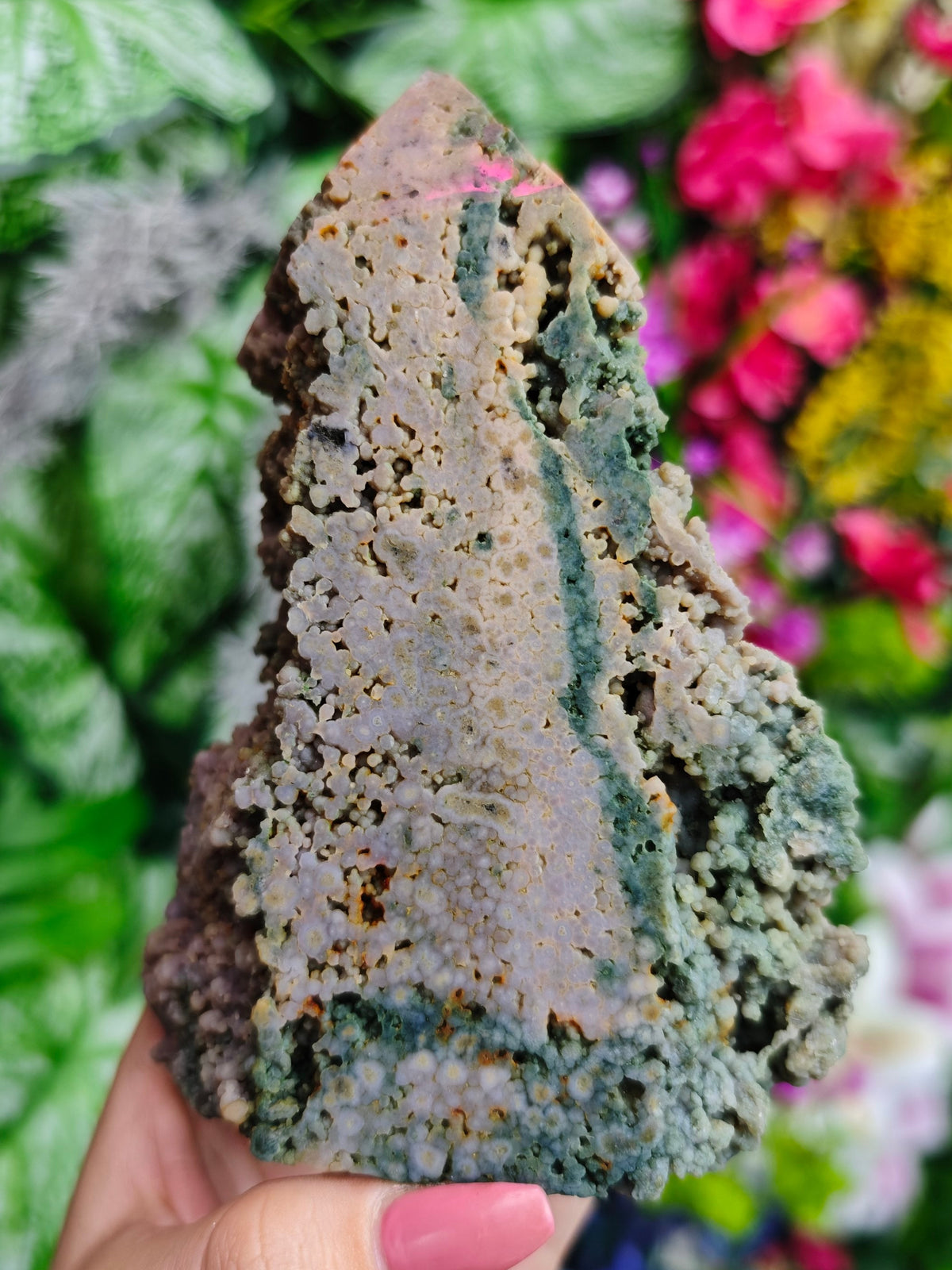 Grape Agate Half Raw Tower