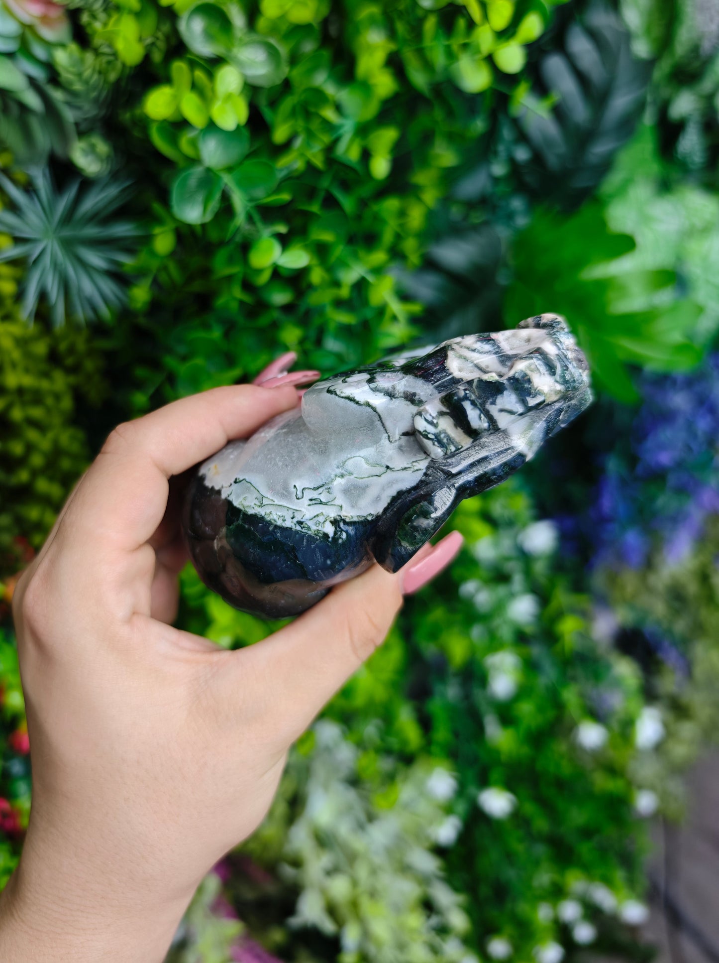 Moss Agate Elephant