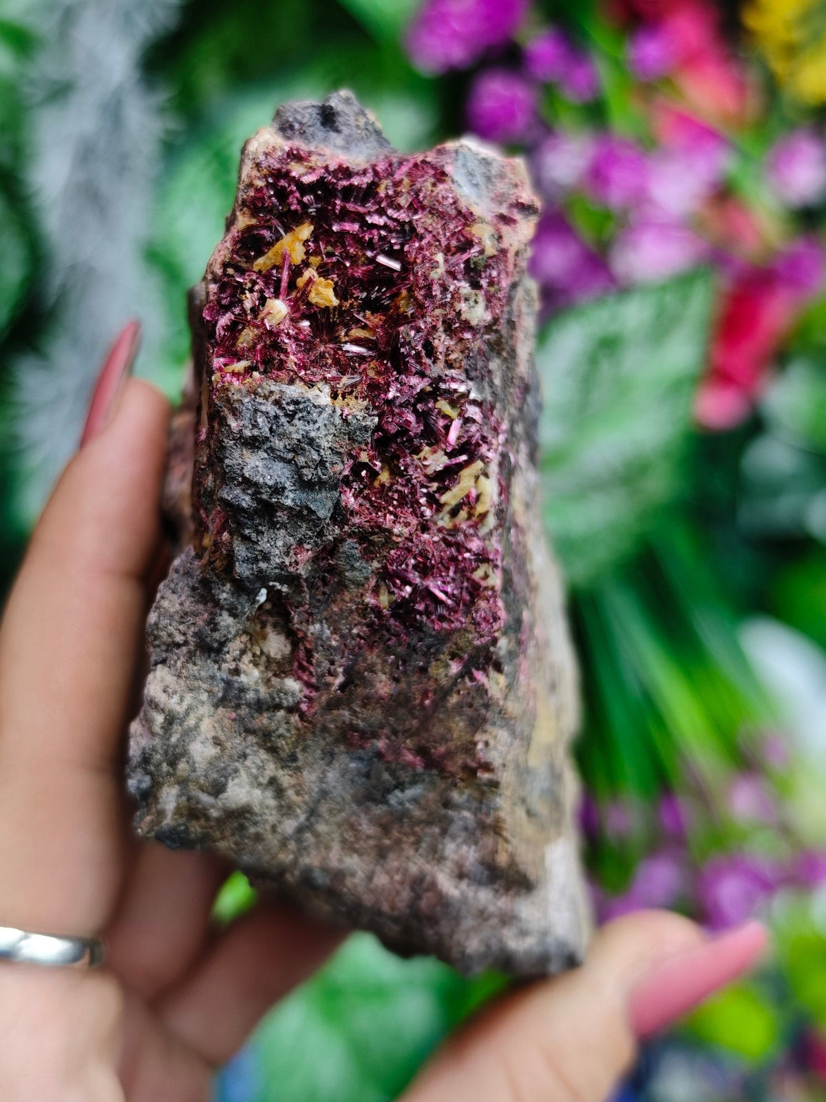Cobalto Calcite with Malachite Raw Stone