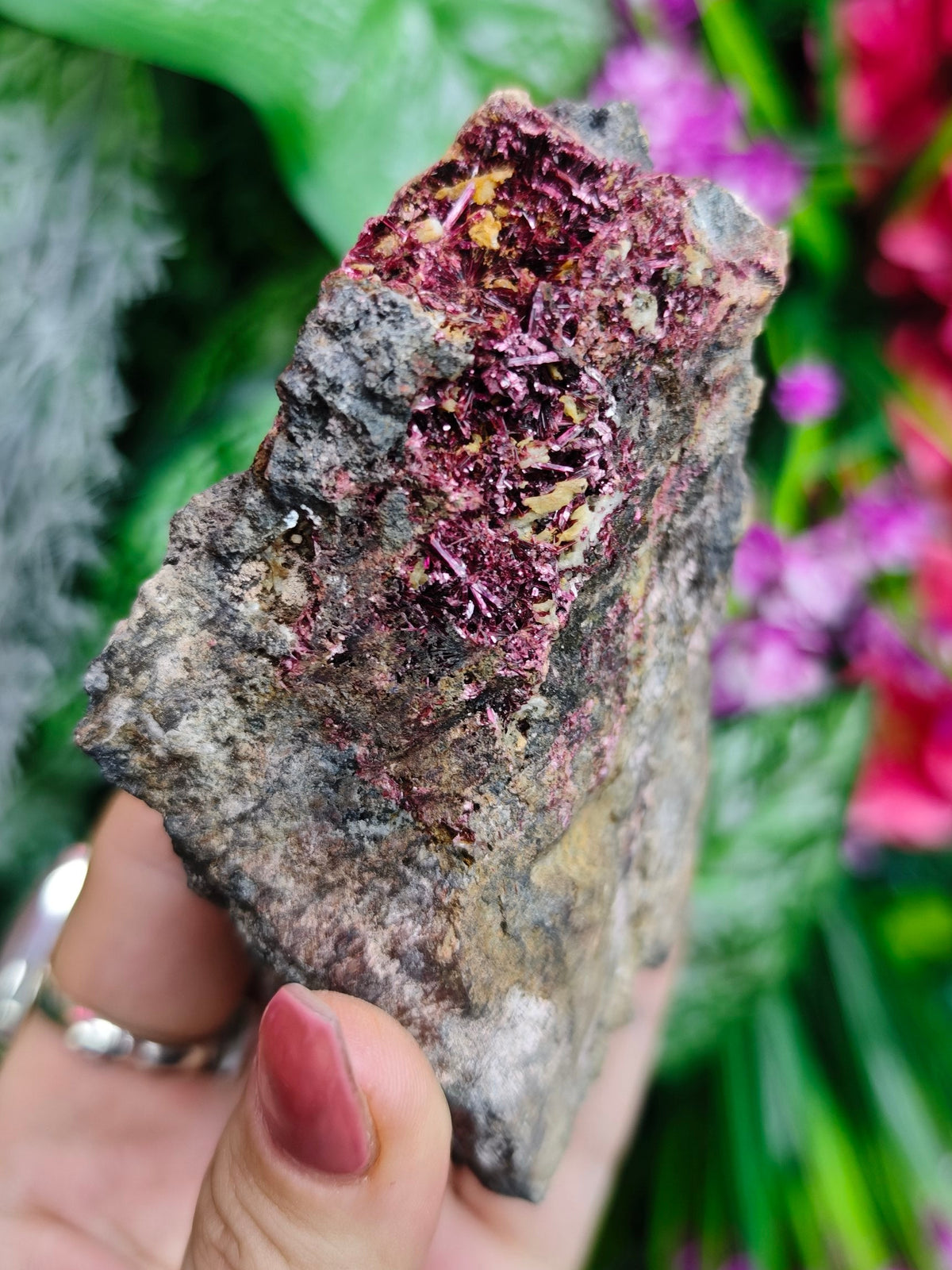 Cobalto Calcite with Malachite Raw Stone