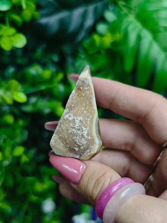 Brazilian Golden Druzy Agate Point