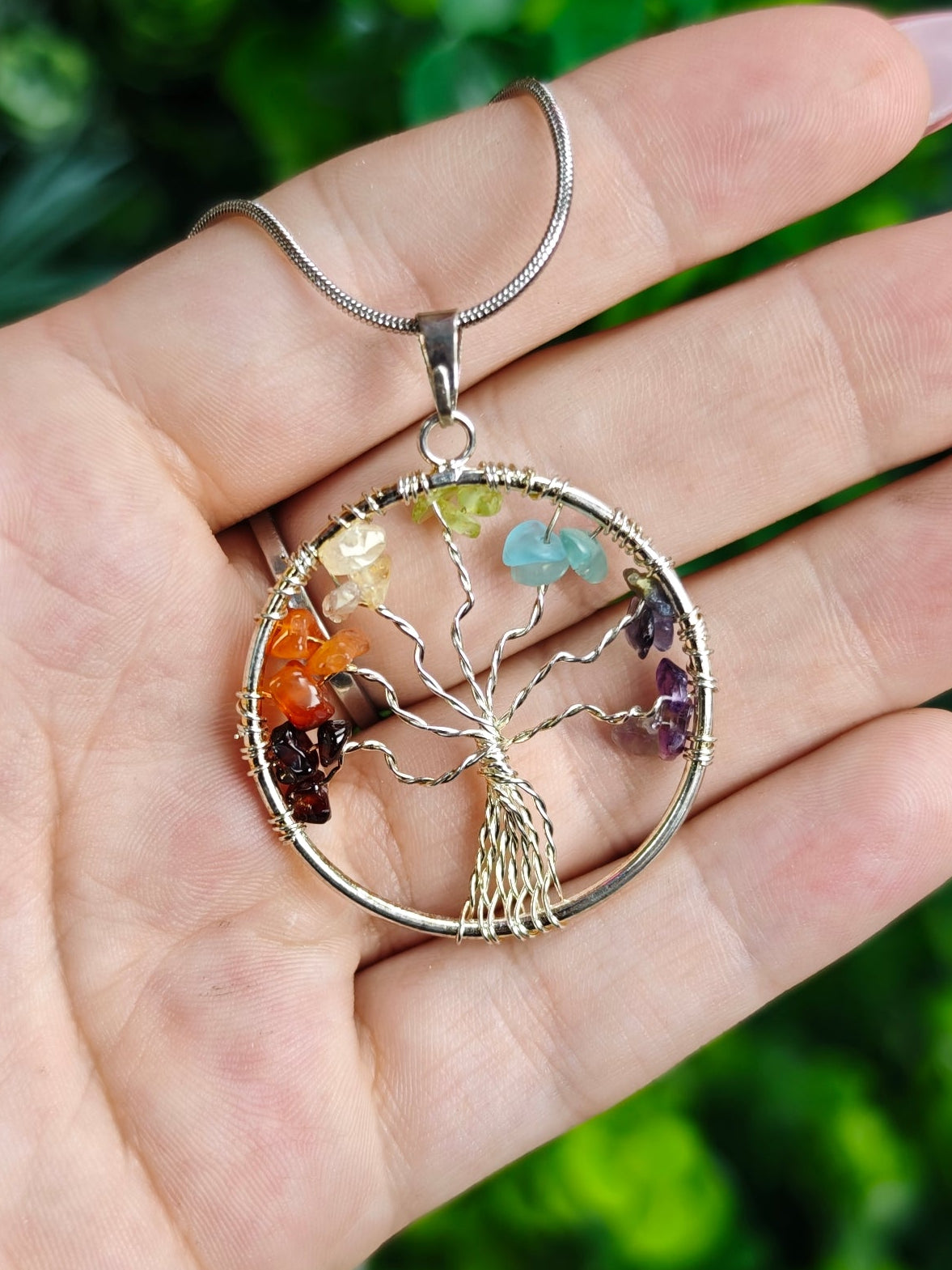 7 Chakra Tree Of Life Necklace