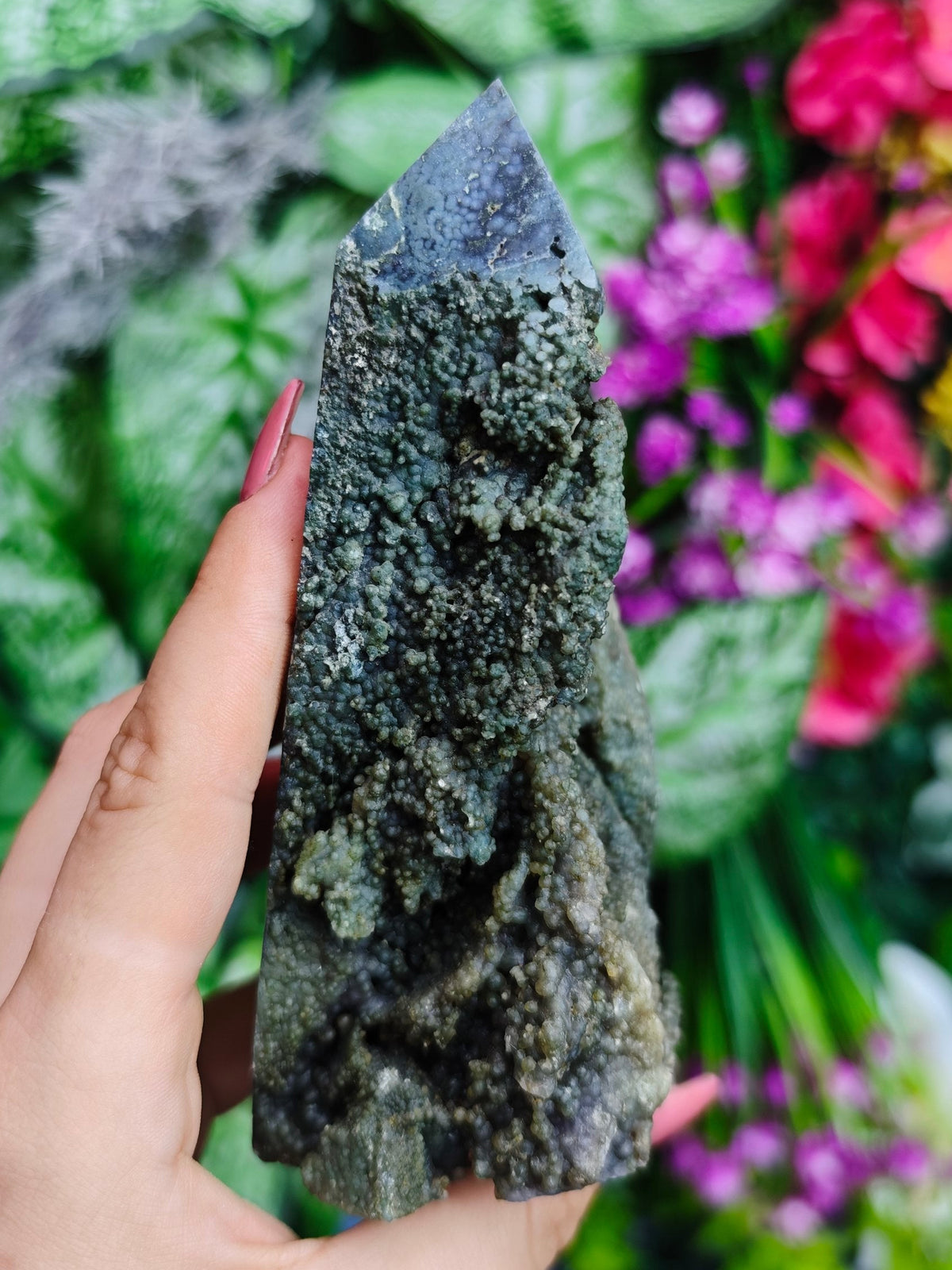 Grape Agate Half Raw Tower