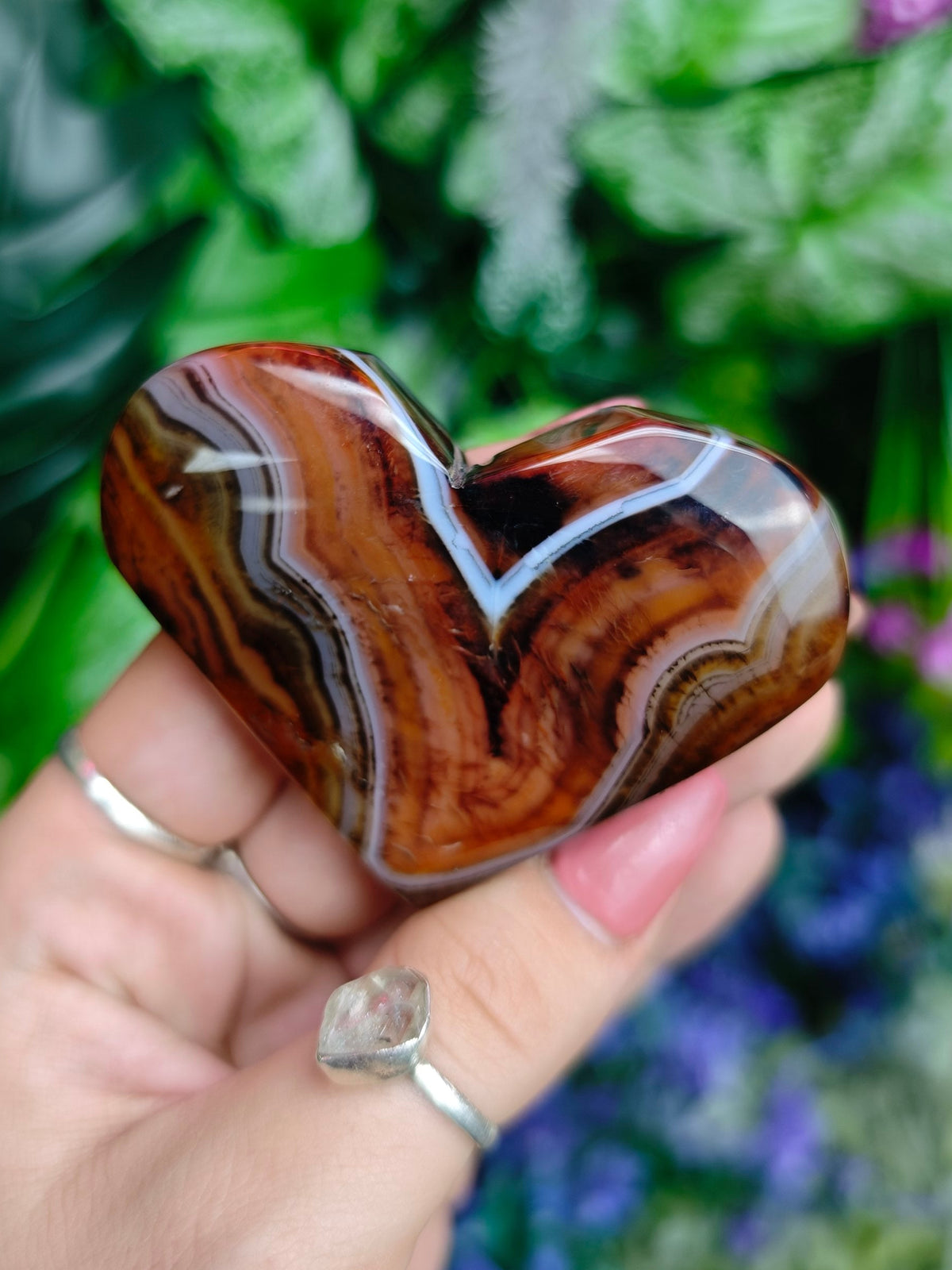 Sardonyx Puffy Hearts