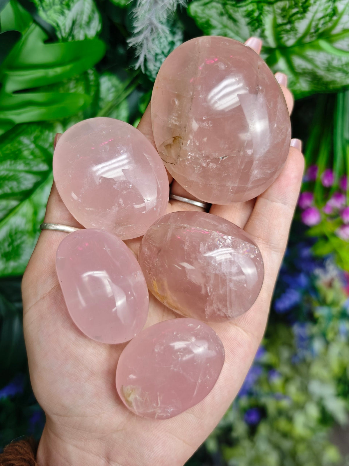 Rose Quartz Palm Stones