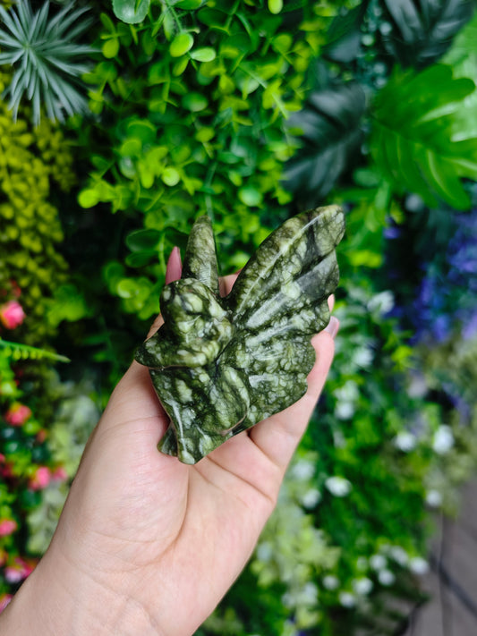 Green Jade Fairy Carving