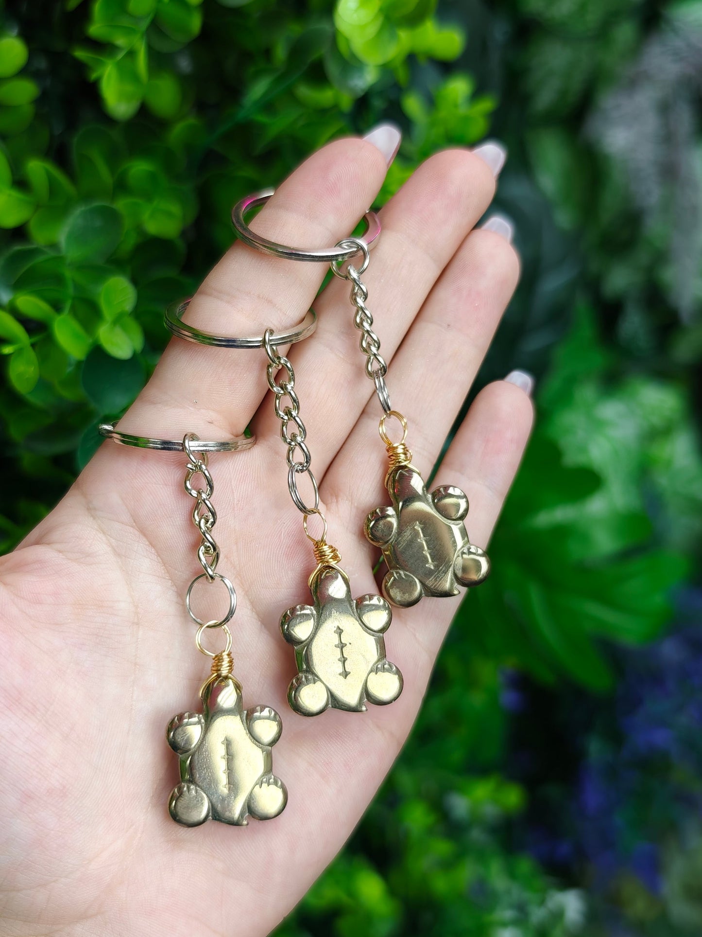 Pyrite Turtle Keychain