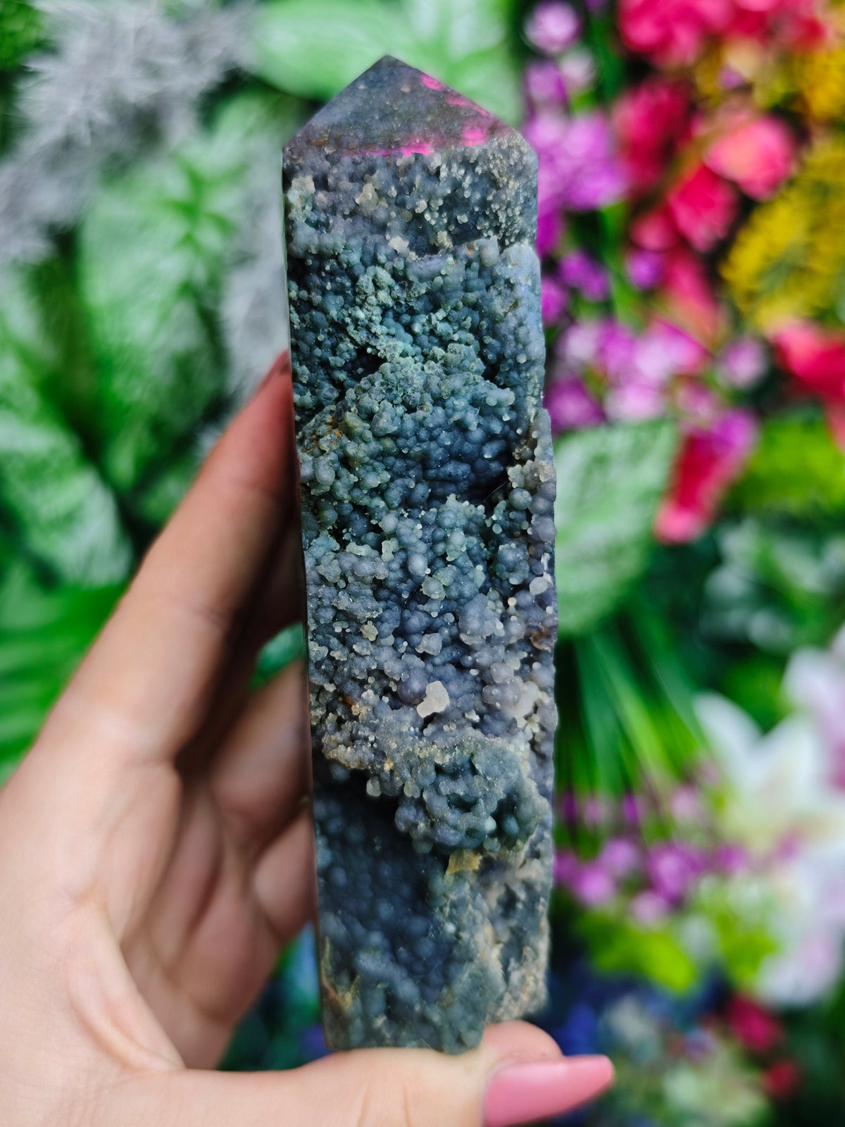 Grape Agate Half Raw Tower