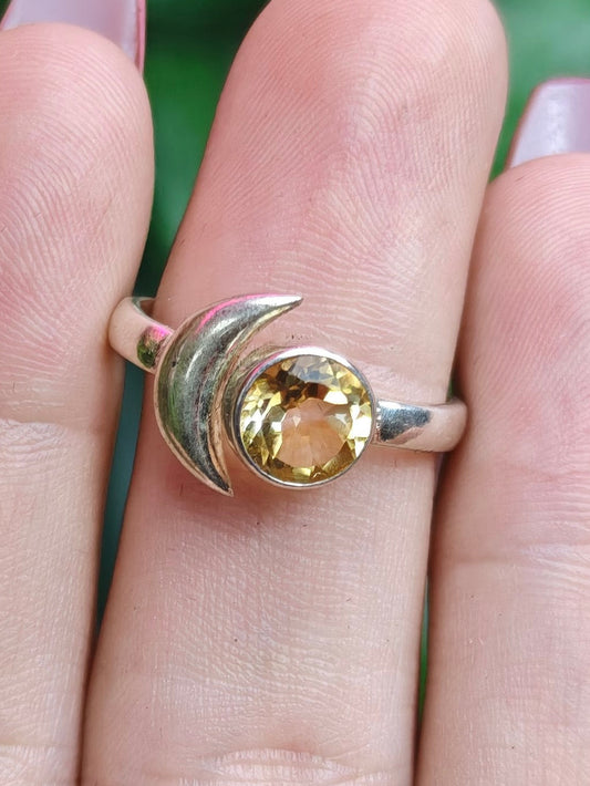 Citrine Ring Size 7 Sterling Silver