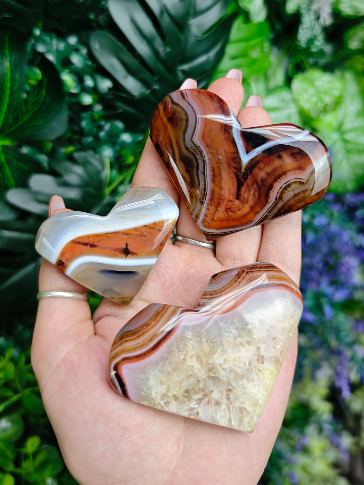 Sardonyx Puffy Hearts