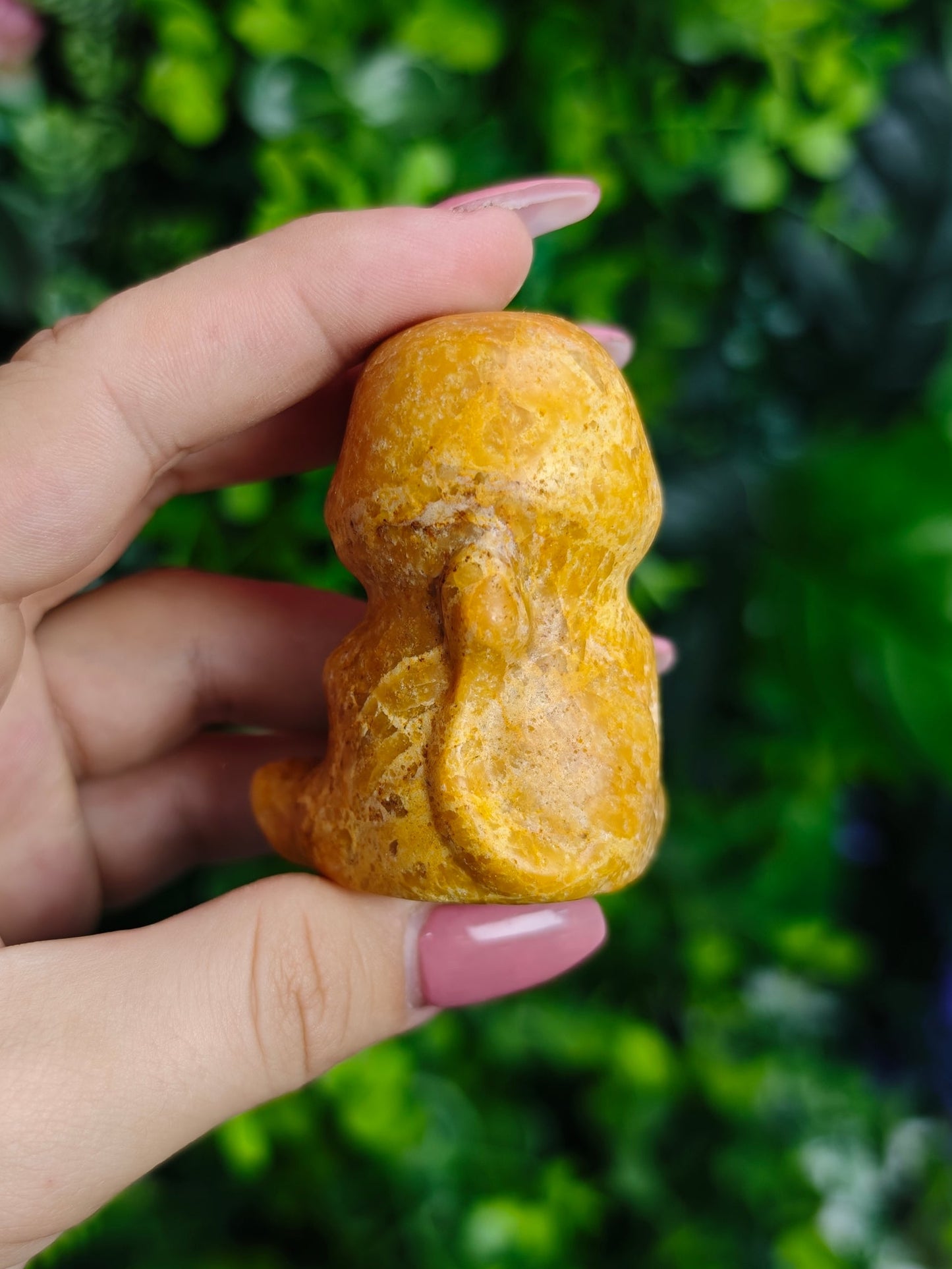 Yellow Jade Charmander Carving
